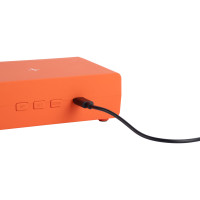 Budík Berlín LCD s nabíjačkou Karlsson KA6156OR, oranžová
